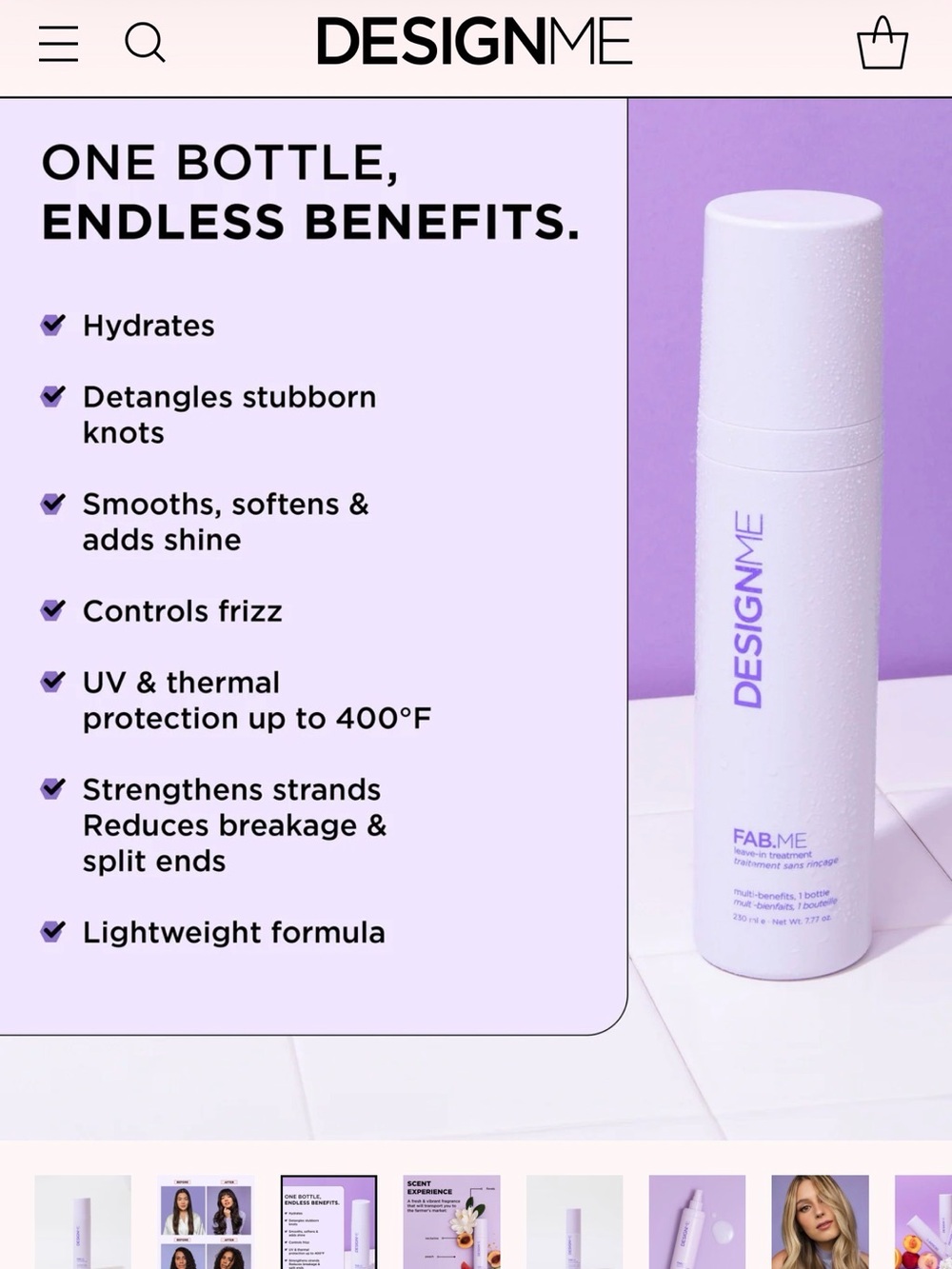 DesignMe FAB.ME Multi-Benefit Treatment Spray — Lavender